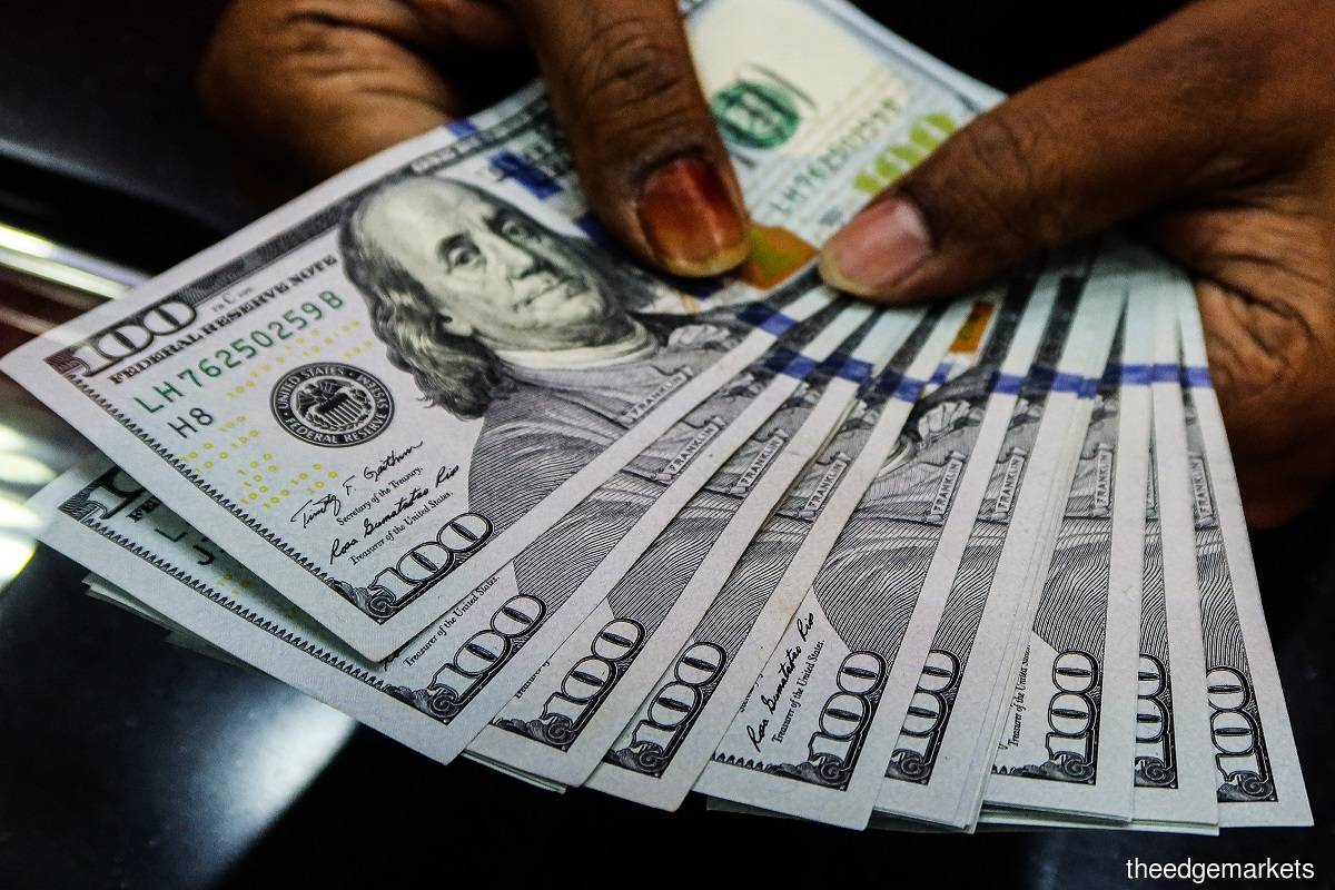 The US dollar. Fed meeting minutes are due on Wednesday (May 25). (Photo by Zahid Izzani Mohd Said/The Edge)